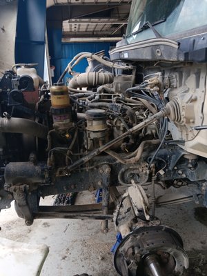 2020 Hino 268DCD4X2 - King Pin Replacement - Replace King Pin, front inner and outer wheel bearings on both sides, front wheel seals on both sides, front races on both sides and slack adjuster on front right hand side. 2020 Hino 268DCD4X2 - King Pin Replacement - Replace King Pin, front inner and outer wheel bearings on both sides, front wheel seals on both sides, front races on both sides and slack adjuster on front right hand side.