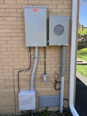 Electrical Service Change/upgrade - Old 100 amp service that was feeding an old Zinsco Panel. (Zinsco along with Federal Pacific Panel are known fire hazards)