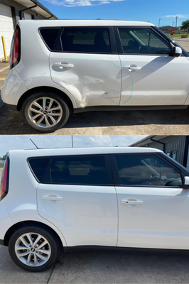 Kia Soul - This sweet customer came in with damage to their rear driver side door. She was having issues finding a shop that could get her in and complete her repairs in a timely manner. We were able to get her in immediately and have her back on the road in no time! The best part was hearing how satisfied she was with the repairs.