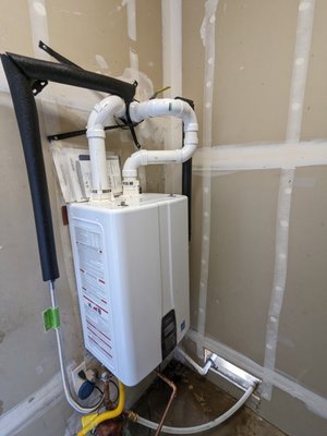 Tankless water heater upgrade - This water heater upgrade was with the exact model and specifications our wonderful customer requested
We specialize in replacing old water heaters with new cost effective and energy efficient tankless water heaters. Give us a call to schedule your upgrade today! Tankless water heater upgrade - This water heater upgrade was with the exact model and specifications our wonderful customer requested
We specialize in replacing old water heaters with new cost effective and energy efficient tankless water heaters. Give us a call to schedule your upgrade today!