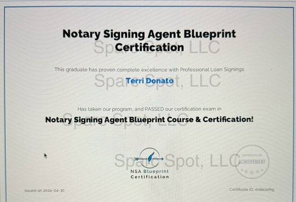 Certification - I have been certified by Blueprint and the NNA. I am an NNA member. My fees start at $35.00.
I love my Parrish community but will travel up to 25 mikes.