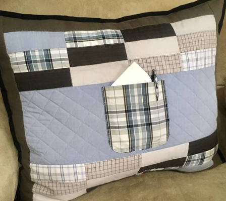 Handmade Memory Pillow - (made from your special occasion T-shirts, shirts, dresses, maternity or baby clothes.) Handmade Memory Pillow - (made from your special occasion T-shirts, shirts, dresses, maternity or baby clothes.)