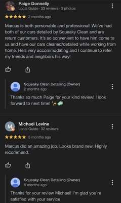 Testimonials - Check out these reviews from happy customers! Visit us on Google to see even more 5 star reviews. Testimonials - Check out these reviews from happy customers! Visit us on Google to see even more 5 star reviews.