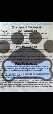 Prices - Packages and prices of services that I offer Prices - Packages and prices of services that I offer