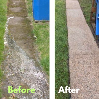 moss removal from walkway in Belmont - There was so much moss on this walkway, the homeowner didn't think it was possible to restore it to its original state! The hot water makes a big difference when removing heavy moss or build-up like this. The homeowner was thrilled with her new (actually just restored) walkway! moss removal from walkway in Belmont - There was so much moss on this walkway, the homeowner didn't think it was possible to restore it to its original state! The hot water makes a big difference when removing heavy moss or build-up like this. The homeowner was thrilled with her new (actually just restored) walkway!