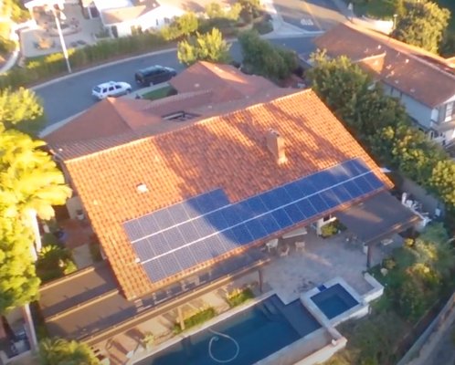 Spanish Clay - Our flush installations - Several Installations in S concrete tiles and Spanish tile, we merge the panels with the tiles for a more pleasing view.