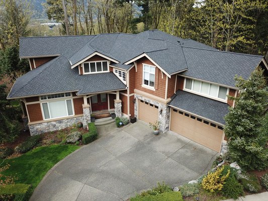 CertainTeed Presidential TL Charcoal Black Roof Replacement - Issaquah, WA - Cornerstone Roofing replaced the Cedar Shake roof on this Issaquah, WA home with new CertainTeed Presidential TL Charcoal Black composition shingles.
The homeowner kindly shared, "Excellent experience in every aspect. All service ratings are a 1."
Project was completed in 5 days. CertainTeed Presidential TL Charcoal Black Roof Replacement - Issaquah, WA - Cornerstone Roofing replaced the Cedar Shake roof on this Issaquah, WA home with new CertainTeed Presidential TL Charcoal Black composition shingles.
The homeowner kindly shared, "Excellent experience in every aspect. All service ratings are a 1."
Project was completed in 5 days.