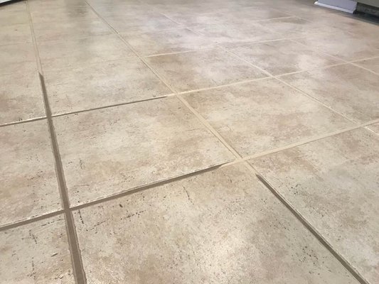Grout - Grout that has been cleaned and sealed.