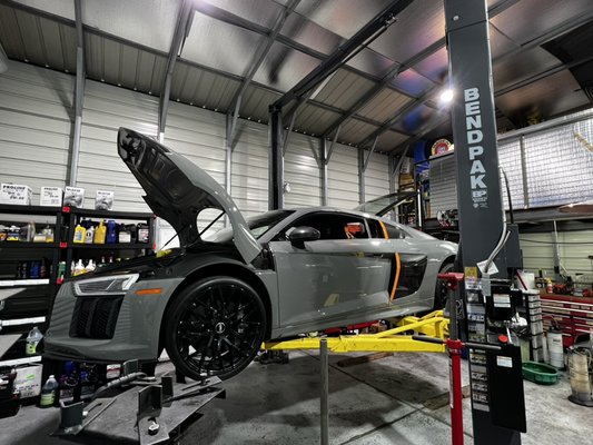 Audi R8 V10 Limited Edition - Audi R8 V10 Limited Edition one of 25, in for overall inspection. Thank you for trusting us with your precious R8!