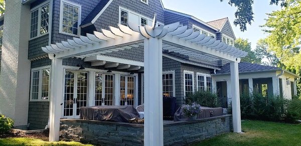 Coastal Meets the Midwest - The client wanted to enhance their back yard and patio to compliment their already perfect coastal home. She had a vision of what she wanted to create and we took that to heart - designed it - build it to match her vision and now they are enjoying their pergola that perfectly compliments her property space for years to come.