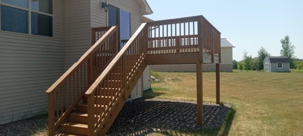 porch and deck restain - customer needed a porch and deck restrained after 3 years