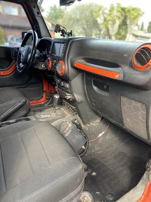 Before and after - This is a before an after of a dirty jeep interior after a weekend of fun. Book now to get your weekend rig cleaned up!