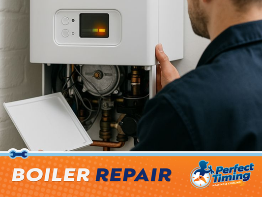 Boiler Repair - Boiler Repair Services in Litchfield County & Surrounding Areas
Reliable Boiler Repair From Technicians Who Know Connecticut Homes
Boilers have long been a trusted heating solution for Connecticut homeowners, providing consistent, comfortable heat throughout the winter. When a boiler develops problems, however, you need experienced technicians who understand these systems and can quickly restore reliable performance.
Perfect Timing Heating & Cooling provides professional boiler repair services throughout Litchfield County and surrounding Connecticut communities. Formerly Pelletier Mechanical Services, we have proudly served homeowners since 2004 and bring more than 30 years of industry experience to every repair visit.
Whether your boiler has stopped producing heat, developed a leak, or is making unusual noises, our team is committed to providing fast service, honest recommendations, and quality workmanship that helps restore comfort to your home.
Boiler Issues We Diagnose & Repair
No Heat or Uneven Heating
One of the most common reasons homeowners call for boiler repair is a lack of heat or inconsistent temperatures throughout the home. These issues can stem from thermostat malfunctions, circulation problems, air trapped in the system, failing components, or other operational concerns.
Our technicians perform thorough diagnostics to identify the root cause and restore reliable heating performance.
Leaking or Kettling Boilers
Water leaks and unusual sounds should never be ignored. Leaks can lead to water damage and system inefficiencies, while kettling noises often indicate mineral buildup, restricted water flow, or internal system problems.
If your boiler is leaking, banging, whistling, or making other unusual sounds, our boiler repair experts can inspect the system and recommend the appropriate repair solution.
Boiler Pressure & Circulation Problems
Proper pressure and water circulation are essential for efficient boiler operation. Low pressure, pressure fluctuations, pump failures, airlocks, and circulation issues can reduce comfort and place unnecessary strain on the system.
Our technicians have extensive experience diagnosing and repairing these types of residential boiler repair concerns to help restore dependable operation.
Warning Signs Your Boiler May Need Professional Attention
Many boiler issues begin with warning signs before a complete breakdown occurs.
Common symptoms that may indicate the need for boiler repair services include:
No heat or insufficient heat
Uneven room temperatures
Water leaks around the system
Unusual noises such as banging, whistling, or gurgling
Fluctuating boiler pressure
Rising energy bills
Frequent system shutdowns
Slow heating performance
Pilot light or ignition issues
Addressing these concerns early can often prevent larger repairs and reduce the risk of a complete system failure.
Our Boiler Repair Process
Comprehensive Boiler Diagnostic
Every repair begins with a detailed inspection of your boiler system. Our technicians evaluate system performance, inspect components, test controls, and identify the source of the problem.
Rather than simply addressing symptoms, we focus on diagnosing the underlying issue so repairs provide lasting results.
Transparent Repair Pricing
Once we identify the problem, we explain our findings clearly and provide straightforward repair recommendations. We believe homeowners deserve honest guidance and transparent pricing before any work begins.
As a trusted local boiler repair company, our goal is to help you make informed decisions about your home’s heating system.
Expert Repairs & Full Performance Testing
After approval, our technicians complete the necessary repairs using quality parts and proven repair procedures. Once repairs are finished, we thoroughly test the system to verify proper operation, safety, and heating performance.
For long-term reliability, we may also recommend routine boiler maintenance services to help prevent future breakdowns and improve efficiency.
Boiler Repair vs. Boiler Replacement — Making the Right Choice
Not every boiler problem requires a replacement. In many cases, professional repairs can restore reliable performance and extend the life of the system.
However, if your boiler is older, requires frequent repairs, or has experienced significant efficiency declines, replacement may offer better long-term value. Our technicians evaluate factors such as age, condition, repair history, and projected costs before making recommendations.
When replacement is the better option, we provide professional boiler installation services designed to improve comfort and efficiency.
Homeowners with additional heating equipment can also rely on us for furnace repair services and complete heating repair services. Boiler Repair - Boiler Repair Services in Litchfield County & Surrounding Areas
Reliable Boiler Repair From Technicians Who Know Connecticut Homes
Boilers have long been a trusted heating solution for Connecticut homeowners, providing consistent, comfortable heat throughout the winter. When a boiler develops problems, however, you need experienced technicians who understand these systems and can quickly restore reliable performance.
Perfect Timing Heating & Cooling provides professional boiler repair services throughout Litchfield County and surrounding Connecticut communities. Formerly Pelletier Mechanical Services, we have proudly served homeowners since 2004 and bring more than 30 years of industry experience to every repair visit.
Whether your boiler has stopped producing heat, developed a leak, or is making unusual noises, our team is committed to providing fast service, honest recommendations, and quality workmanship that helps restore comfort to your home.
Boiler Issues We Diagnose & Repair
No Heat or Uneven Heating
One of the most common reasons homeowners call for boiler repair is a lack of heat or inconsistent temperatures throughout the home. These issues can stem from thermostat malfunctions, circulation problems, air trapped in the system, failing components, or other operational concerns.
Our technicians perform thorough diagnostics to identify the root cause and restore reliable heating performance.
Leaking or Kettling Boilers
Water leaks and unusual sounds should never be ignored. Leaks can lead to water damage and system inefficiencies, while kettling noises often indicate mineral buildup, restricted water flow, or internal system problems.
If your boiler is leaking, banging, whistling, or making other unusual sounds, our boiler repair experts can inspect the system and recommend the appropriate repair solution.
Boiler Pressure & Circulation Problems
Proper pressure and water circulation are essential for efficient boiler operation. Low pressure, pressure fluctuations, pump failures, airlocks, and circulation issues can reduce comfort and place unnecessary strain on the system.
Our technicians have extensive experience diagnosing and repairing these types of residential boiler repair concerns to help restore dependable operation.
Warning Signs Your Boiler May Need Professional Attention
Many boiler issues begin with warning signs before a complete breakdown occurs.
Common symptoms that may indicate the need for boiler repair services include:
No heat or insufficient heat
Uneven room temperatures
Water leaks around the system
Unusual noises such as banging, whistling, or gurgling
Fluctuating boiler pressure
Rising energy bills
Frequent system shutdowns
Slow heating performance
Pilot light or ignition issues
Addressing these concerns early can often prevent larger repairs and reduce the risk of a complete system failure.
Our Boiler Repair Process
Comprehensive Boiler Diagnostic
Every repair begins with a detailed inspection of your boiler system. Our technicians evaluate system performance, inspect components, test controls, and identify the source of the problem.
Rather than simply addressing symptoms, we focus on diagnosing the underlying issue so repairs provide lasting results.
Transparent Repair Pricing
Once we identify the problem, we explain our findings clearly and provide straightforward repair recommendations. We believe homeowners deserve honest guidance and transparent pricing before any work begins.
As a trusted local boiler repair company, our goal is to help you make informed decisions about your home’s heating system.
Expert Repairs & Full Performance Testing
After approval, our technicians complete the necessary repairs using quality parts and proven repair procedures. Once repairs are finished, we thoroughly test the system to verify proper operation, safety, and heating performance.
For long-term reliability, we may also recommend routine boiler maintenance services to help prevent future breakdowns and improve efficiency.
Boiler Repair vs. Boiler Replacement — Making the Right Choice
Not every boiler problem requires a replacement. In many cases, professional repairs can restore reliable performance and extend the life of the system.
However, if your boiler is older, requires frequent repairs, or has experienced significant efficiency declines, replacement may offer better long-term value. Our technicians evaluate factors such as age, condition, repair history, and projected costs before making recommendations.
When replacement is the better option, we provide professional boiler installation services designed to improve comfort and efficiency.
Homeowners with additional heating equipment can also rely on us for furnace repair services and complete heating repair services.