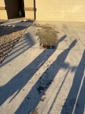 Driveway w/no oil stain treatment - Driveway w/no oil stain treatment