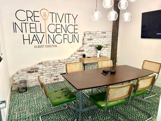 Meeting, Conference and Event Space - THRIVE | Coworking has flexible space for any kind of gathering, whether you’re huddling with team members or hosting a wine-and-cheese reception. Our stylish spaces are infused with local history and culture and are designed to inspire.
