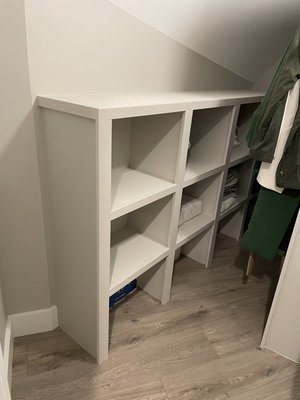Closet shelving addition - One house ,few different closets. Added shelves , garment rods and painted in modern gray color. Closet shelving addition - One house ,few different closets. Added shelves , garment rods and painted in modern gray color.