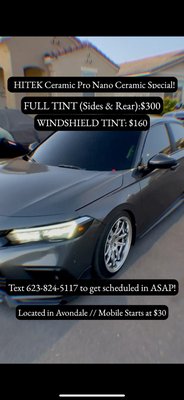 Recent Promotions/Work - Get protected from this insane AZ heat and get that dangerous old tint replaced for a limited time steal !!! Recent Promotions/Work - Get protected from this insane AZ heat and get that dangerous old tint replaced for a limited time steal !!!