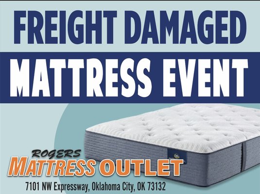 Huge freight damage brand name mattress sale - We are have a huge freight Damaged mattress event. Serta sealy Simmons mattresses Huge freight damage brand name mattress sale - We are have a huge freight Damaged mattress event. Serta sealy Simmons mattresses