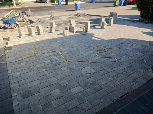 Paver Driveway - This project was done in Fremont, CA. This is a big driveway that could fit 4 cars. After we finished this driveway, we were referred to two other families in the same neighborhood where we finished their driveways and some other landscaping projects as well. Paver Driveway - This project was done in Fremont, CA. This is a big driveway that could fit 4 cars. After we finished this driveway, we were referred to two other families in the same neighborhood where we finished their driveways and some other landscaping projects as well.