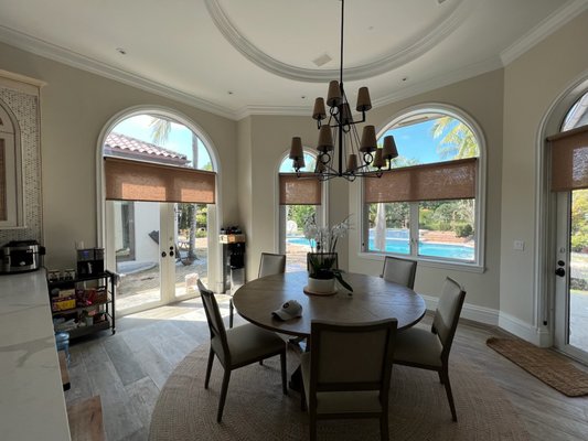 Roller Shades Installation in a Luxurious Pinecrest Residence, Miami, FL - Location: 
Client: Luxury Home

At NA Blinds, we had the pleasure of working on a prestigious residential project located in the beautiful community of Pinecrest, Miami, FL. Our team successfully installed roller shades throughout the entire house, adding a touch of elegance and functionality to each room.

Living Room:
In the living room, we carefully selected roller shades that perfectly complemented the existing décor while providing optimal light control and privacy. The chosen shades effortlessly enhanced the ambiance, creating a warm and inviting atmosphere for both residents and guests.

Dining Room:
The dining room was transformed with the installation of roller shades, adding a touch of sophistication to the space. The selected shades not only enhanced the aesthetics of the room but also offered practical light management during meals and gatherings.

Bedrooms:
For the bedrooms, we focused on creating a serene and cozy environment. Our team meticulously installed roller shades that provided privacy, light control, and a peaceful atmosphere for rest and relaxation. The shades harmonized beautifully with the bedroom decor, adding both style and functionality.

Office:
In the office area, we ensured an ideal working environment by installing roller shades that allowed for effective light filtering and glare reduction. These shades not only improved productivity but also added a touch of professionalism to the space.

Kitchen:
The heart of the home, the kitchen, also received our attention. We installed roller shades that offered excellent light control and privacy while seamlessly blending with the existing kitchen design. The shades provided a comfortable atmosphere for cooking, dining, and entertaining.

At [Business Name], we take pride in our ability to transform spaces through our high-quality window treatment solutions. Our roller shades installation in this luxurious Pinecrest residence showcases our commitment to exceptional craftsmanship, attention to detail, and customer satisfaction.

If you're looking to enhance your home or office with beautiful and functional window treatments, contact us at [phone number] or visit our website at www.nablinds.org. We would be delighted to discuss your project and create a customized solution that meets your unique needs.

NA Blinds
www.nablinds.org