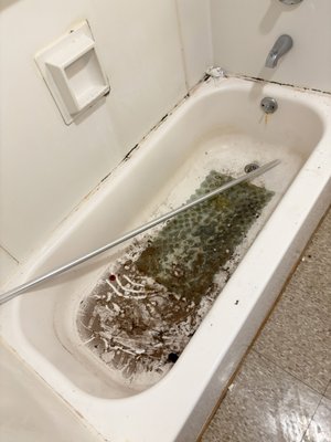 Bathtub Refinishing – Apartment Turnover | South Jersey - This bathtub had heavy staining, surface wear, and buildup from years of use. Our team thoroughly cleaned and prepped the surface, repaired imperfections, and applied a professional reglazing coating to restore a smooth, bright, high-gloss finish, all within one day to minimal interruption. 

The result is a like-new bathtub without the cost or disruption of replacement. This refinishing process extends the life of the tub and provides a fast, affordable solution ideal for apartment turnovers and rental properties.
