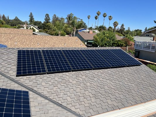 Rooftop Solar Project in Livermore, Ca - This is a 6kW rooftop solar system for our customer in Livermore, Ca. This was installed with 14 solar panels over three roof planes.
