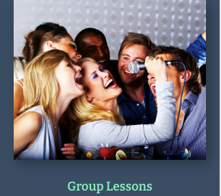 Group Lessons - Some students prefer to avoid the hot seat of private lessons, and instead enjoy the social interaction of discovering their voice inside a group of like-minded singers. It’s fun and creates a music community Group Lessons - Some students prefer to avoid the hot seat of private lessons, and instead enjoy the social interaction of discovering their voice inside a group of like-minded singers. It’s fun and creates a music community