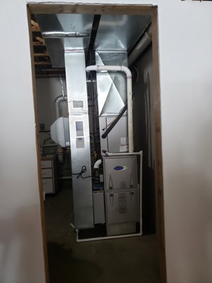 Furnace and Air conditioner installations - Carrier 95% and 80% gas furnace and 13s seer ac system air cleaner Humidifier Furnace and Air conditioner installations - Carrier 95% and 80% gas furnace and 13s seer ac system air cleaner Humidifier