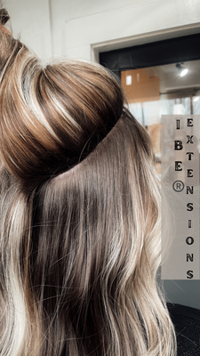 IBE Hand tied Extensions - Specializing in IBE invisible beaded extensions to give you your dream hair you have always helped for.  With a seamless custom color blend to hidden beads.  No one will ever know you have extensions. Customized and tailored to each client.  Offering the highest quality of hand tied hair wefts to ensure to have your hair looking its best.  Hair done by Jessica.