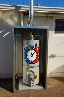 Leaking water heater Replacement!! - Customer had a leaking water heater and called us right away. We were able to get hot water going again same day. overall customer was satisfied with our professional installation.
adding new earthquake straps and new water valve along with new gas valve and gas hose..
call us for your water heater needs, you will not be disappointed Leaking water heater Replacement!! - Customer had a leaking water heater and called us right away. We were able to get hot water going again same day. overall customer was satisfied with our professional installation.
adding new earthquake straps and new water valve along with new gas valve and gas hose..
call us for your water heater needs, you will not be disappointed