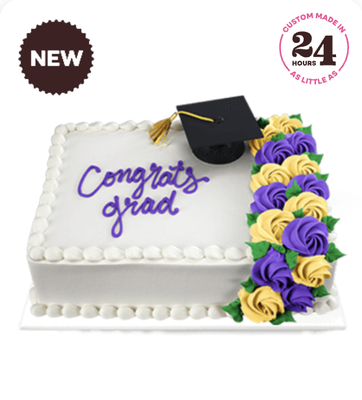 Place Your Custom Cake Order! - Our Cakes are customizable with your favorite ice cream & cake flavors, design, and special message. To ensure we craft your order just right, some Cakes and Pies may require a minimum of 48 hours for preparation.