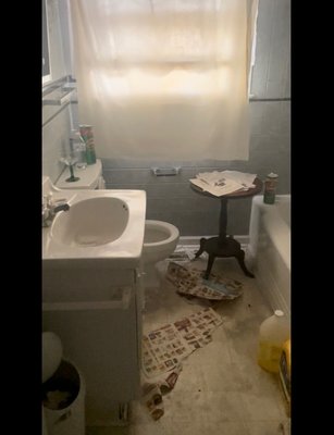 Bathroom Remodel #2 - This bathroom was not in the best shape - it needed all new everything, including a window revamp! We changed out the vanity, toilet, tub system & more. Old wall tiles gone! Bathroom Remodel #2 - This bathroom was not in the best shape - it needed all new everything, including a window revamp! We changed out the vanity, toilet, tub system & more. Old wall tiles gone!