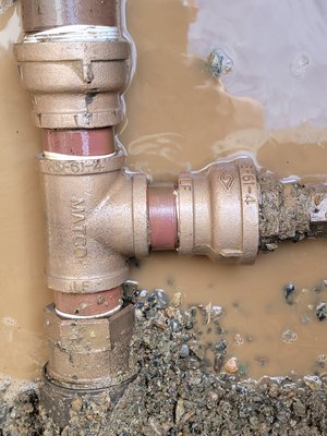 water pipe repair 2021 - this copper pipe for water line was leaking under the concrete at garage water pipe repair 2021 - this copper pipe for water line was leaking under the concrete at garage