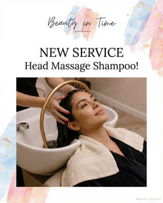 Relax Head & Hair Massage Shampoo - Treat yourself to 45 minutes of pure relaxation.
Our Relax Head & Hair Massage Shampoo is designed for anyone who needs a quiet break from a busy day - a gentle escape where stress melts away and you walk out feeling refreshed, lighter, and renewed.

This service includes:

✨ A soothing scalp massage that relieves tension and stimulates circulation
✨ A warm, aromatic shampoo that cleanses without stripping moisture
✨ Slow, rhythmic pressure techniques that calm the mind and ease headaches
✨ A relaxing rinse + conditioning treatment for soft, healthy hair
✨ A quiet, cozy atmosphere so you can truly unwind

Whether you're in between meetings, after a long week, or just craving a moment of peace, this service is your reset button. Perfect for busy professionals, parents, and anyone in need of quick self-care.

Give us 45 minutes, we’ll give you the most relaxing wash of your week.

Combo with eyelash extension after for better deal :) 

*blow dry add-on Curls and straightening for extra