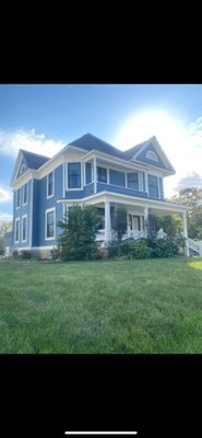 Exterior Renovation - This project involved a complete restoration of the exterior of the house. We began by removing the old vinyl siding, which was no longer in good condition. After the siding was taken down, we thoroughly inspected and repaired the underlying wood and trim, ensuring a solid foundation for the new finish.
Once the repairs were completed, we meticulously caulked all trim to provide a seamless, weatherproof seal. Afterward, we primed and painted all the siding and trim, bringing the home’s exterior back to life with a fresh, long-lasting finish.
The result is a beautifully restored home with durable, high-quality materials that will protect it for years to come. Exterior Renovation - This project involved a complete restoration of the exterior of the house. We began by removing the old vinyl siding, which was no longer in good condition. After the siding was taken down, we thoroughly inspected and repaired the underlying wood and trim, ensuring a solid foundation for the new finish.
Once the repairs were completed, we meticulously caulked all trim to provide a seamless, weatherproof seal. Afterward, we primed and painted all the siding and trim, bringing the home’s exterior back to life with a fresh, long-lasting finish.
The result is a beautifully restored home with durable, high-quality materials that will protect it for years to come.