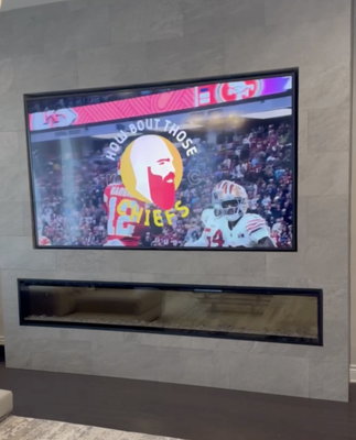 TV & In-Ceiling Speaker Install - Game day ready! 🏈🎉 Our client wanted the ultimate Super Bowl setup, so we installed a massive 98” TV and ceiling speakers for an immersive experience. The stone accent wall was no match for our expertise—now they’re set for the big game in style! TV & In-Ceiling Speaker Install - Game day ready! 🏈🎉 Our client wanted the ultimate Super Bowl setup, so we installed a massive 98” TV and ceiling speakers for an immersive experience. The stone accent wall was no match for our expertise—now they’re set for the big game in style!