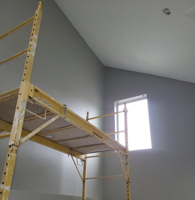 Interior Residential Paint - We recently completed an interior residential paint job with high vaulted walls, bringing new life to the space with a smooth, even finish. Proper prep work and the right equipment allowed us to handle the height safely and efficiently. Clean lines and attention to detail made the vaulted ceilings and walls stand out, giving the home a fresh, updated look.
