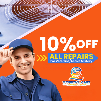 10% Off All Repairs! For Veterans/Active Military - Take advantage of limited-time promotions and manufacturer rebates available for energy-efficient HVAC equipment. We help homeowners access available incentives and financing options that make comfort upgrades more affordable. 10% Off All Repairs! For Veterans/Active Military - Take advantage of limited-time promotions and manufacturer rebates available for energy-efficient HVAC equipment. We help homeowners access available incentives and financing options that make comfort upgrades more affordable.