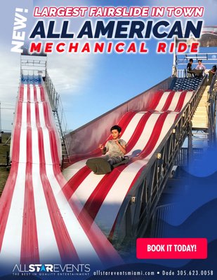 Mechanical Rides - We have several mechanical rides to choose from fiberglass fairslide and more.