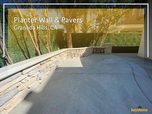 Planter Wall & Pavers | Granada Hills, CA - We completed this project in Granada Hills. The project involved installing a planter wall and pavers in her backyard. Celinda was referred to us, and she was impressed with our professionalism and expertise.

The project presented several challenges, but we were able to overcome them and achieve the results our client was looking for. The final product was something both clients were very happy with.