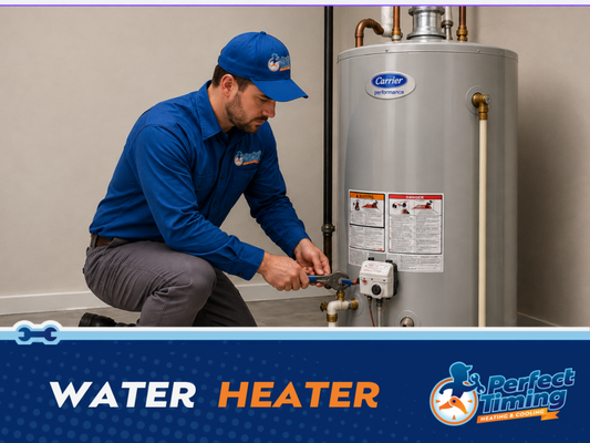 Water Heaters - Water Heater Repair, Installation & Replacement in
Litchfield County & Surrounding Areas
Hot Water Problems? We’ve Got You Covered.
Few things are more frustrating than running out of hot water when you need it most. Whether you’re dealing with inconsistent temperatures, a leaking tank, unusual noises, or a complete loss of hot water, Perfect Timing Heating & Cooling is here to help.
Formerly Pelletier Mechanical Services, our company has proudly served Connecticut homeowners since 2004. With more than 30 years of industry experience, we provide professional water heater repair, water heater installation, and water heater replacement services designed to restore comfort and reliability to your home.
As a locally owned and operated company, we focus on making the process easy. We answer the phone, schedule appointments quickly, arrive on time, and provide honest recommendations backed by quality workmanship and exceptional customer service.
Our Water Heater Services
Water Heater Repair
If your system is producing inconsistent hot water, making unusual sounds, leaking, or failing altogether, our technicians can diagnose the issue and recommend the appropriate repair solution.
Our water heater repair services cover a wide range of residential systems and common problems, including heating element failures, thermostat issues, sediment buildup, pressure relief valve concerns, and tank leaks.
Whenever possible, we offer same-day service to help restore your home’s hot water quickly.
Water Heater Installation & Replacement
If your existing unit is nearing the end of its lifespan or repair costs are becoming excessive, a water heater replacement may be the most cost-effective long-term solution.
Our experienced water heater installers help homeowners select systems that fit their household’s hot water demands, energy-efficiency goals, and budget. From traditional tank systems to modern tankless equipment, we provide professional installation services designed for long-term performance.
Every installation includes proper sizing, expert workmanship, and a thorough system walkthrough so you can feel confident operating your new equipment.
Water Heater Maintenance
Routine water heater maintenance helps improve reliability, efficiency, and equipment lifespan. Regular service can help identify minor issues before they become costly repairs while improving overall system performance.
Maintenance services may include inspections, flushing sediment buildup, testing safety controls, evaluating performance, and verifying proper operation.
Preventative care often helps homeowners avoid unexpected breakdowns while protecting their investment.
Signs Your Water Heater Needs Repair or Replacement
Many water heater problems begin with warning signs before complete failure occurs.
Common indicators include:
Inconsistent water temperatures
No hot water
Reduced hot water supply
Water discoloration
Unusual noises from the tank
Water pooling around the unit
Rising energy bills
Rust or corrosion on the system
Equipment age exceeding 10–15 years
If you notice any of these symptoms, scheduling professional service promptly can help prevent more extensive damage and determine whether repair or replacement makes the most sense.
Water Heater Repair, Installation & Replacement in
Litchfield County & Surrounding Areas
Hot Water Problems? We’ve Got You Covered.
Few things are more frustrating than running out of hot water when you need it most. Whether you’re dealing with inconsistent temperatures, a leaking tank, unusual noises, or a complete loss of hot water, Perfect Timing Heating & Cooling is here to help.
Formerly Pelletier Mechanical Services, our company has proudly served Connecticut homeowners since 2004. With more than 30 years of industry experience, we provide professional water heater repair, water heater installation, and water heater replacement services designed to restore comfort and reliability to your home.
As a locally owned and operated company, we focus on making the process easy. We answer the phone, schedule appointments quickly, arrive on time, and provide honest recommendations backed by quality workmanship and exceptional customer service.
Our Water Heater Services
Water Heater Repair
If your system is producing inconsistent hot water, making unusual sounds, leaking, or failing altogether, our technicians can diagnose the issue and recommend the appropriate repair solution.
Our water heater repair services cover a wide range of residential systems and common problems, including heating element failures, thermostat issues, sediment buildup, pressure relief valve concerns, and tank leaks.
Whenever possible, we offer same-day service to help restore your home’s hot water quickly.
Water Heater Installation & Replacement
If your existing unit is nearing the end of its lifespan or repair costs are becoming excessive, a water heater replacement may be the most cost-effective long-term solution. Water Heaters - Water Heater Repair, Installation & Replacement in
Litchfield County & Surrounding Areas
Hot Water Problems? We’ve Got You Covered.
Few things are more frustrating than running out of hot water when you need it most. Whether you’re dealing with inconsistent temperatures, a leaking tank, unusual noises, or a complete loss of hot water, Perfect Timing Heating & Cooling is here to help.
Formerly Pelletier Mechanical Services, our company has proudly served Connecticut homeowners since 2004. With more than 30 years of industry experience, we provide professional water heater repair, water heater installation, and water heater replacement services designed to restore comfort and reliability to your home.
As a locally owned and operated company, we focus on making the process easy. We answer the phone, schedule appointments quickly, arrive on time, and provide honest recommendations backed by quality workmanship and exceptional customer service.
Our Water Heater Services
Water Heater Repair
If your system is producing inconsistent hot water, making unusual sounds, leaking, or failing altogether, our technicians can diagnose the issue and recommend the appropriate repair solution.
Our water heater repair services cover a wide range of residential systems and common problems, including heating element failures, thermostat issues, sediment buildup, pressure relief valve concerns, and tank leaks.
Whenever possible, we offer same-day service to help restore your home’s hot water quickly.
Water Heater Installation & Replacement
If your existing unit is nearing the end of its lifespan or repair costs are becoming excessive, a water heater replacement may be the most cost-effective long-term solution.
Our experienced water heater installers help homeowners select systems that fit their household’s hot water demands, energy-efficiency goals, and budget. From traditional tank systems to modern tankless equipment, we provide professional installation services designed for long-term performance.
Every installation includes proper sizing, expert workmanship, and a thorough system walkthrough so you can feel confident operating your new equipment.
Water Heater Maintenance
Routine water heater maintenance helps improve reliability, efficiency, and equipment lifespan. Regular service can help identify minor issues before they become costly repairs while improving overall system performance.
Maintenance services may include inspections, flushing sediment buildup, testing safety controls, evaluating performance, and verifying proper operation.
Preventative care often helps homeowners avoid unexpected breakdowns while protecting their investment.
Signs Your Water Heater Needs Repair or Replacement
Many water heater problems begin with warning signs before complete failure occurs.
Common indicators include:
Inconsistent water temperatures
No hot water
Reduced hot water supply
Water discoloration
Unusual noises from the tank
Water pooling around the unit
Rising energy bills
Rust or corrosion on the system
Equipment age exceeding 10–15 years
If you notice any of these symptoms, scheduling professional service promptly can help prevent more extensive damage and determine whether repair or replacement makes the most sense.
Water Heater Repair, Installation & Replacement in
Litchfield County & Surrounding Areas
Hot Water Problems? We’ve Got You Covered.
Few things are more frustrating than running out of hot water when you need it most. Whether you’re dealing with inconsistent temperatures, a leaking tank, unusual noises, or a complete loss of hot water, Perfect Timing Heating & Cooling is here to help.
Formerly Pelletier Mechanical Services, our company has proudly served Connecticut homeowners since 2004. With more than 30 years of industry experience, we provide professional water heater repair, water heater installation, and water heater replacement services designed to restore comfort and reliability to your home.
As a locally owned and operated company, we focus on making the process easy. We answer the phone, schedule appointments quickly, arrive on time, and provide honest recommendations backed by quality workmanship and exceptional customer service.
Our Water Heater Services
Water Heater Repair
If your system is producing inconsistent hot water, making unusual sounds, leaking, or failing altogether, our technicians can diagnose the issue and recommend the appropriate repair solution.
Our water heater repair services cover a wide range of residential systems and common problems, including heating element failures, thermostat issues, sediment buildup, pressure relief valve concerns, and tank leaks.
Whenever possible, we offer same-day service to help restore your home’s hot water quickly.
Water Heater Installation & Replacement
If your existing unit is nearing the end of its lifespan or repair costs are becoming excessive, a water heater replacement may be the most cost-effective long-term solution.