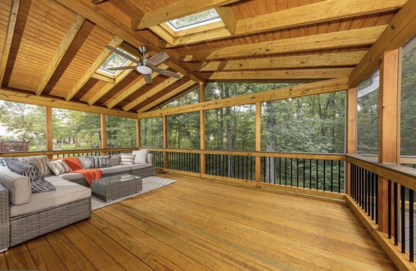 New Deck Staining using a translucent stain. - New deck soft cleaned and stained using a translucent stain this project was in Burke New Deck Staining using a translucent stain. - New deck soft cleaned and stained using a translucent stain this project was in Burke