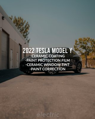 2022 Model Y Ceramic Window Tint, Paint Protection Film, Paint Correction, Ceramic Coating - The customer of this Model Y took delivery and wanted to not only protect his investment with PPF (Paint Protection Film), but also protect himself from the harmful sun. We installed a full-front PPF (Paint Protection Film) to fully protect the front of the vehicle from road abrasion, rock chips, and chemical abrasions. We then installed Ceramic window tint which fully blocks the harmful UV rays from the sun, as well as reduces the heat in the interior of the vehicle. We then proceeded by paint correcting the vehicle to restore the deep gloss black finish and then protected the exposed paint with a ceramic coating. 2022 Model Y Ceramic Window Tint, Paint Protection Film, Paint Correction, Ceramic Coating - The customer of this Model Y took delivery and wanted to not only protect his investment with PPF (Paint Protection Film), but also protect himself from the harmful sun. We installed a full-front PPF (Paint Protection Film) to fully protect the front of the vehicle from road abrasion, rock chips, and chemical abrasions. We then installed Ceramic window tint which fully blocks the harmful UV rays from the sun, as well as reduces the heat in the interior of the vehicle. We then proceeded by paint correcting the vehicle to restore the deep gloss black finish and then protected the exposed paint with a ceramic coating.
