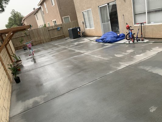 Broomed Concrete - This remodel we fill this whole back yard with Broomed Concrete. Broomed Concrete - This remodel we fill this whole back yard with Broomed Concrete.