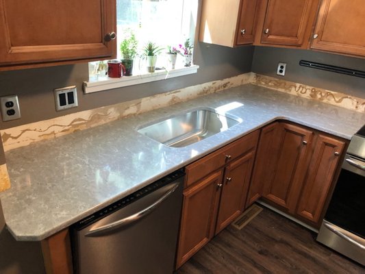 Kitchen Remodel up North - This loyal customer updated their countertops with fresh quartz! Kitchen Remodel up North - This loyal customer updated their countertops with fresh quartz!