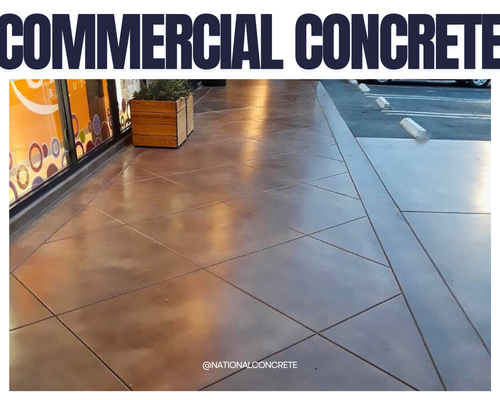 Commercial Concrete - At National Concrete, we know that a solid foundation is crucial for any business. Since 2012, we’ve been providing top-tier commercial concrete solutions that are as reliable as they are resilient. From sleek, modern storefronts to robust industrial flooring, our commercial concrete work is designed to meet the demands of your business while enhancing its aesthetic appeal.
Looking for commercial concrete that can handle the hustle and bustle of your business? Let’s build something strong together. Reach out today, and let’s create a concrete solution that supports your success from the ground up! Commercial Concrete - At National Concrete, we know that a solid foundation is crucial for any business. Since 2012, we’ve been providing top-tier commercial concrete solutions that are as reliable as they are resilient. From sleek, modern storefronts to robust industrial flooring, our commercial concrete work is designed to meet the demands of your business while enhancing its aesthetic appeal.
Looking for commercial concrete that can handle the hustle and bustle of your business? Let’s build something strong together. Reach out today, and let’s create a concrete solution that supports your success from the ground up!