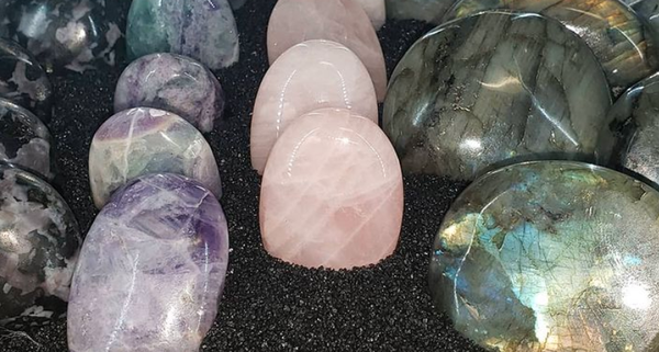 Palm Stones, Worry Stones and Small Crystals - We have a huge selection of small crystals and stones. Stop in to Soul Seed to explore! Palm Stones, Worry Stones and Small Crystals - We have a huge selection of small crystals and stones. Stop in to Soul Seed to explore!