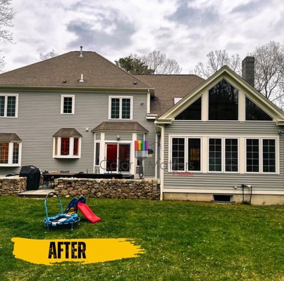 Exterior Painting Services - The exterior of your home is most exposed to environmental conditions so preparation is an extremely important part of any exterior project. Our painters thoroughly prepare the surface to be treated, as well as completely mask and cover the areas that will NOT be treated. When the job is finished, we clean-up the job site and remove all materials.
We treat your home with the same respect that we do our own! Contact us today to get started. Exterior Painting Services - The exterior of your home is most exposed to environmental conditions so preparation is an extremely important part of any exterior project. Our painters thoroughly prepare the surface to be treated, as well as completely mask and cover the areas that will NOT be treated. When the job is finished, we clean-up the job site and remove all materials.
We treat your home with the same respect that we do our own! Contact us today to get started.