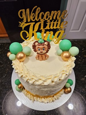 Baby shower 11/3/23 - A surprise cake was added to the cupcake order.  I was so excited to be able to provide this family with a little something extra.  They were amazing.