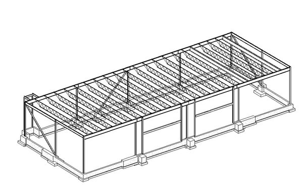 6,000 SF Retail Building - Retail building new construction.  Structure consists of steel columns, beams, and trusses.